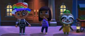 Trois avatars d'Animal Crossing
