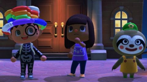 Trois avatars d'Animal Crossing