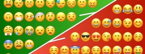 emojis négatifs et positifs