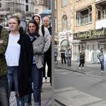 Deux photographies de Danois qui font la queue avec un angle différent