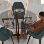 un design en plexiglas pour une table de restaurant