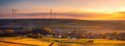 Paysage au coucher du soleil