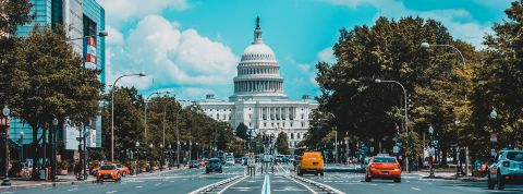 Prise de vue de la ville de Washington avec le Capitol