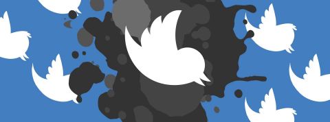 Le logo Twitter qui tombe