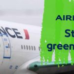 Avion Air France avec la mention : Stop au Greenwashing