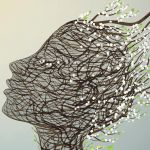 Visage féminin tel un arbre