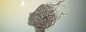 Visage féminin tel un arbre