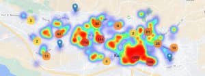 Une carte interactive pour localiser les victimes