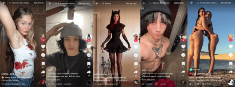 des captures d'ecrans de belles personnes qui montre leurs charmes sur TikTok