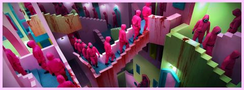 Des escaliers multicolores