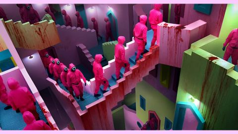 Des escaliers multicolores