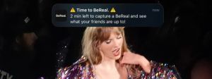 Taylor Swift et la notification BeReal