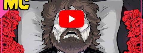 un youtubeur mort avec le logo de la plateforme sur lui