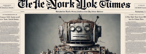 une fausse Une du New York Times généré par Stable Diffusion