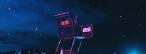 Un caddie vide la nuit sous les étoiles