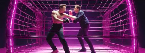elon contre Sam sur un ring du futur