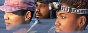 3 personnages du documentaire Knit's island