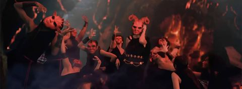 Taylor Swift portant un masque de diable