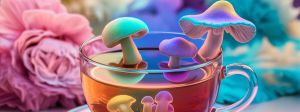 Tasses avec des champignons