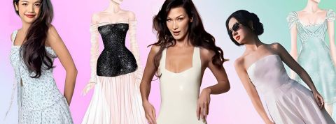 Bella Hadid en robe de soirée et des créations de Phoebe Vietnam