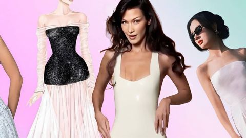 Bella Hadid en robe de soirée et des créations de Phoebe Vietnam