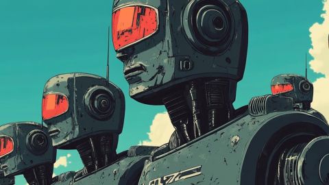 une armée de robots menaçants