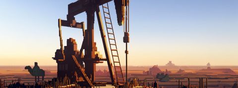Une pompe à pétrole pixellisée comme dans un jeu vidéo