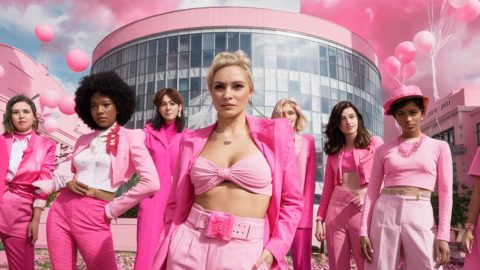 des femmes en rose