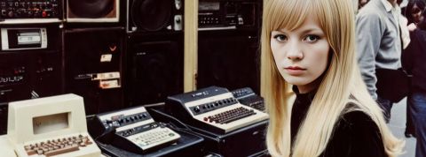 Une œuvre de Chatonsky reprenant Sylvie Vartan et l'esthétiques 60's