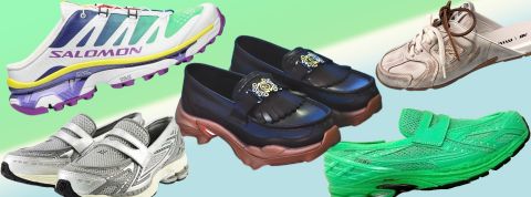Mood-board de pliseurs sneakers mules ou mocassins