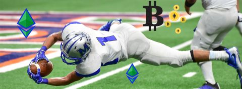 Des joeurus de vaseball e tdes cryptos Bitcoin et Ethereum