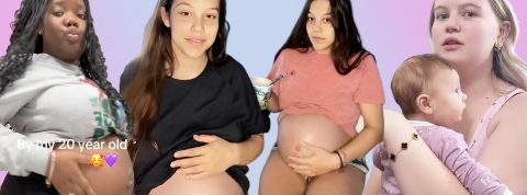 Des captures de comptes TikTok d'ados enceintes