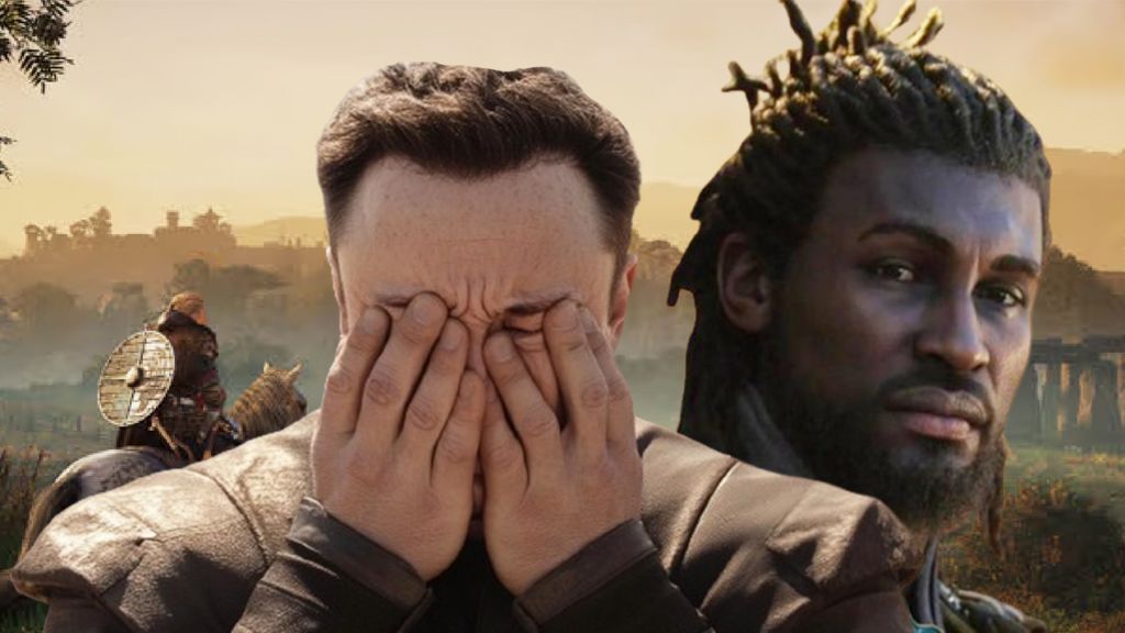 Elon Musk terrifié par le samouai Noir d'assassin Creed