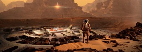une homme sur mars