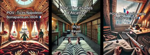 Captures du compte @retourverslepasse sur TikTok