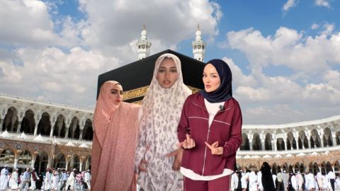 Des infleunceuses tiktok devant la Kaaba