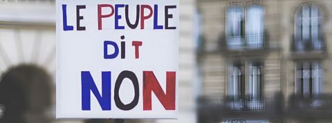 Pancarte  - Le peuple dit non - 