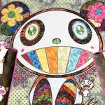 Détail de « Forest Companions » de Takashi Murakami et sacs Louis Vuitton x Murakami
