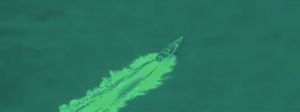 Un bateau dans les Caraibes vu du ciel