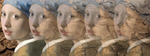 La jeune fille à la Perle répétée, disparait petit. à petit