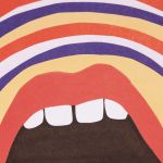 Une bouche pop qui crie faite en papier